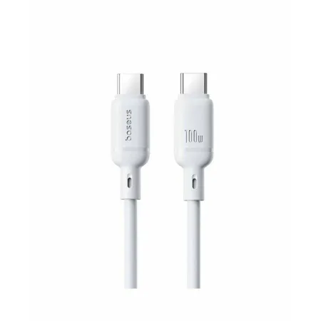 Интерфейсный кабель Baseus Silky Type-C to Type-C 100W 2m White (P10377704213-01)