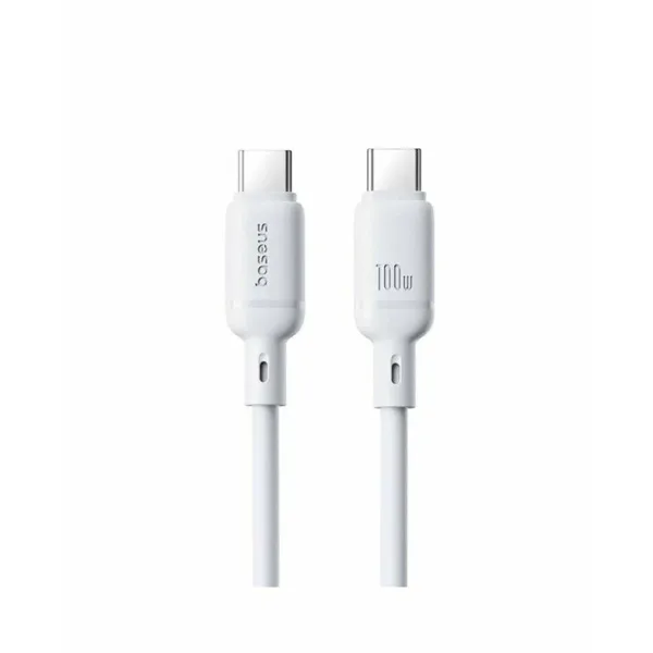 Интерфейсный кабель Baseus Silky Type-C to Type-C 100W 2m White (P10377704213-01)