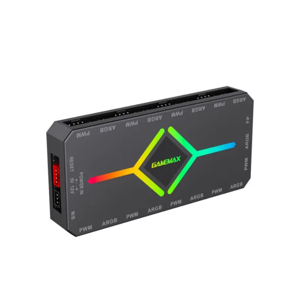 Контроллер подсветки Gamemax V4.0 ARGB+PWM HUB BK (12В)