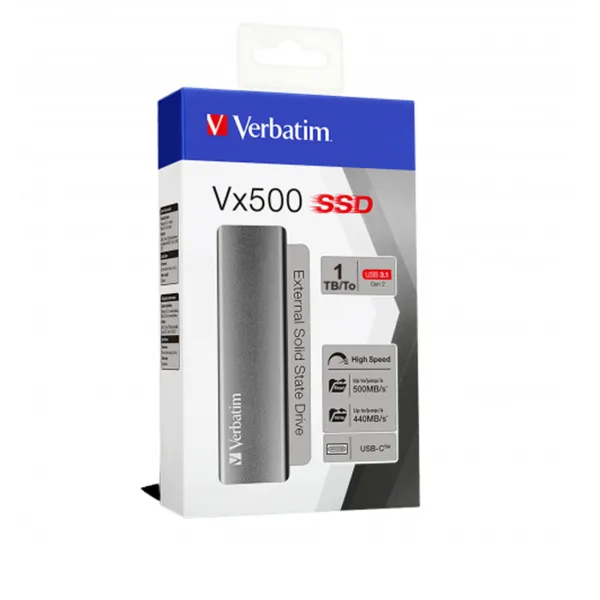 Внешний SSD диск Verbatim VX500 47444 1TB Серый