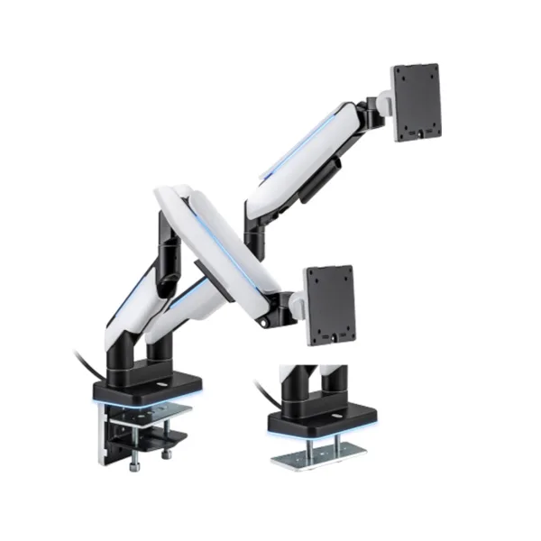 Настольный кронштейн с газлифтом XG MGG-1735D white для 2-х мониторов (17″-35″) Белый