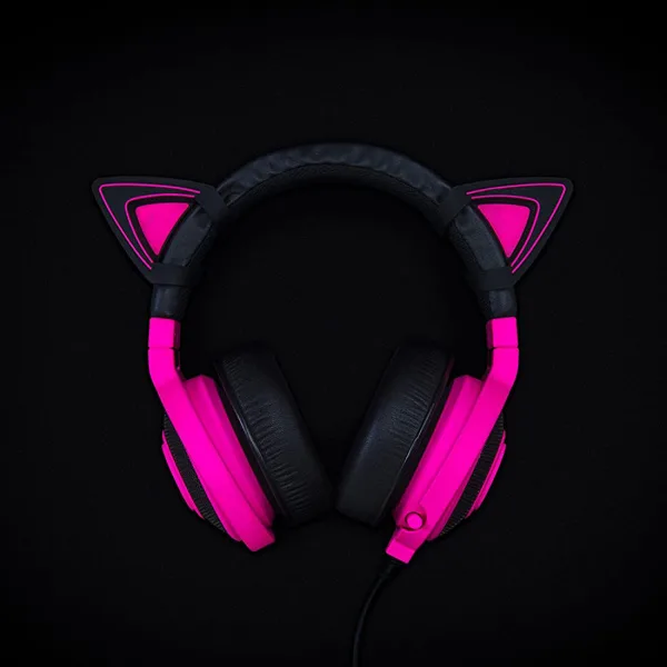 Накладные кошачьи ушки на гарнитуру Razer Kitty Ears for Kraken - Neon Purple