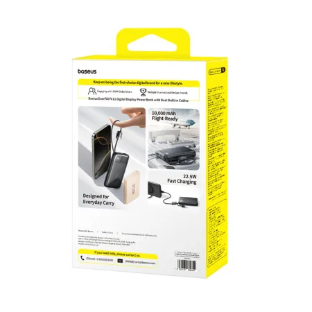 Портативный внешний аккумулятор Baseus EnerFill FC11 10000mAh 22.5W Black (E0027R04)