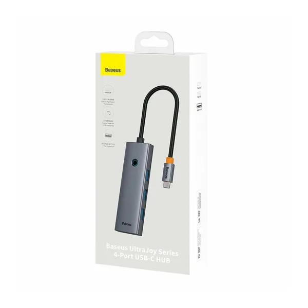 Концентратор Baseus UltraJoy Series 4-Port Space Grey (B0005280B811-12)