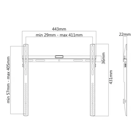 Кронштейн Brateck LP43-44 для ТВ и мониторов, 32″-55″