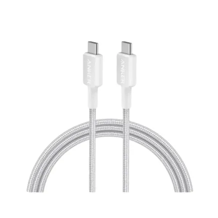Интерфейсный кабель Anker 322 USB-C to USB-C Cable 1М (A81F5G21) Белый