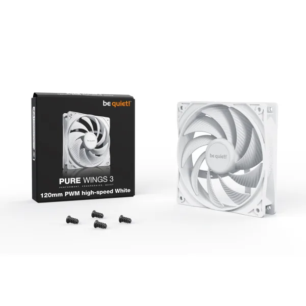 Вентилятор для компьютерного корпуса Bequiet! Pure Wings 3 120mm PWM high-speed White