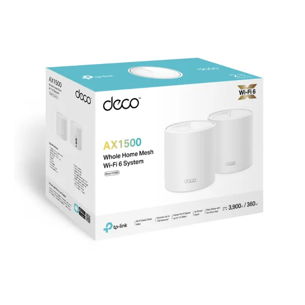 Домашняя Mesh-система Wi-Fi 6 TP-Link Deco X1500(2-pack)