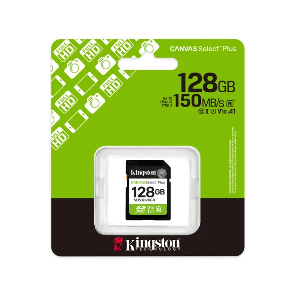 Карта памяти Kingston SDS3/128GB Canvas Select Plus C10 UHS-I U1 V10 128GB