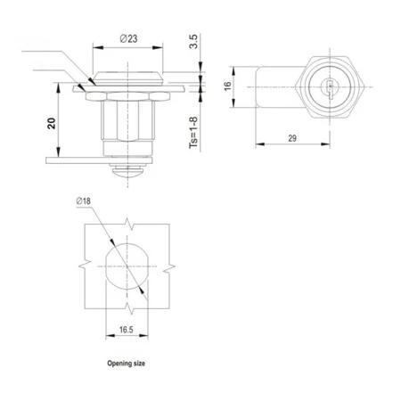 Замок металлический с ключом Deluxe MS403