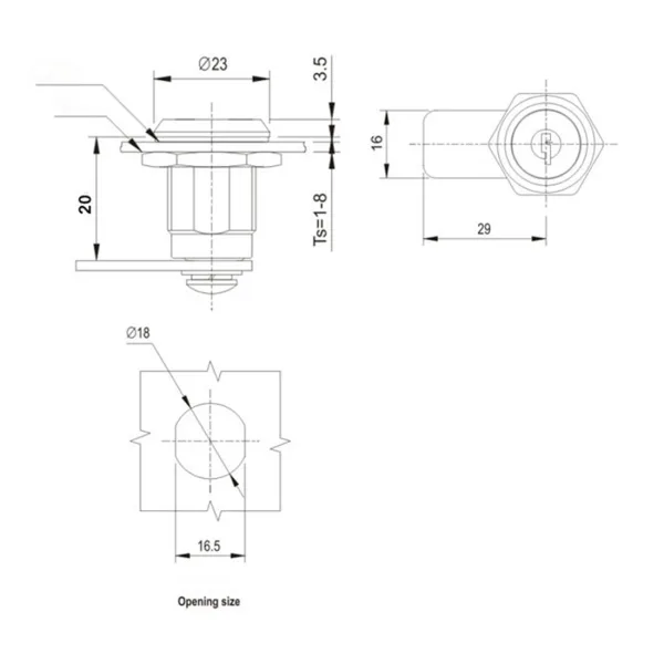 Замок металлический с ключом Deluxe MS403
