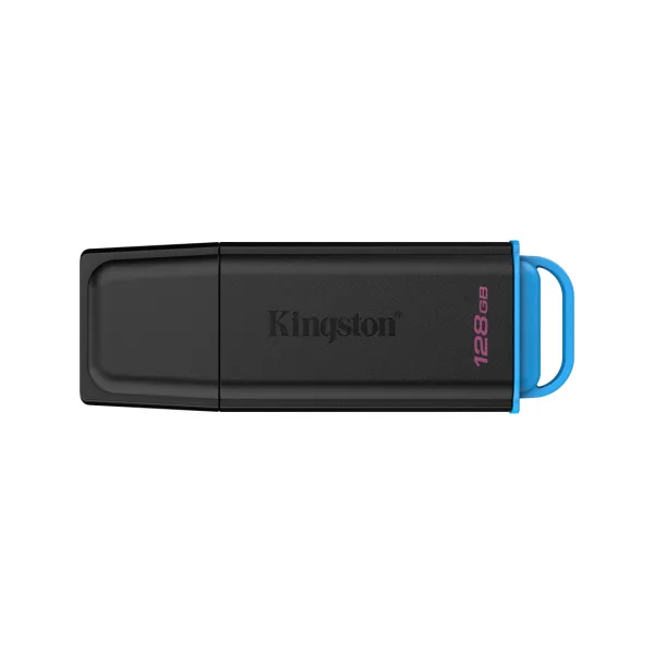 USB-накопитель Kingston DTXG2/128GB 128GB Чёрный/Голубой