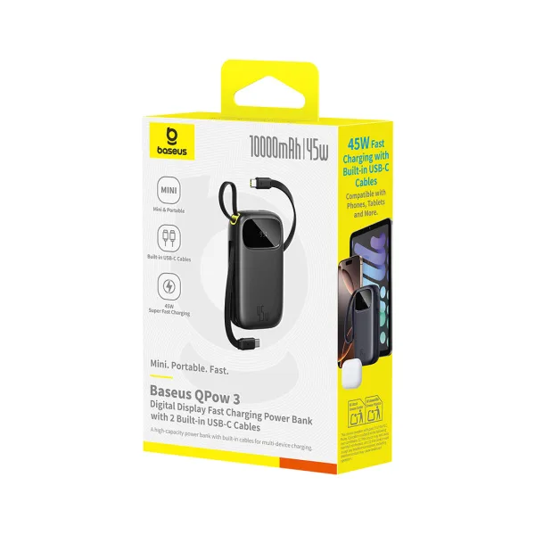 Портативный внешний аккумулятор Baseus EnerFill FC31 10000mAh 45W Black (P10082102123-00)