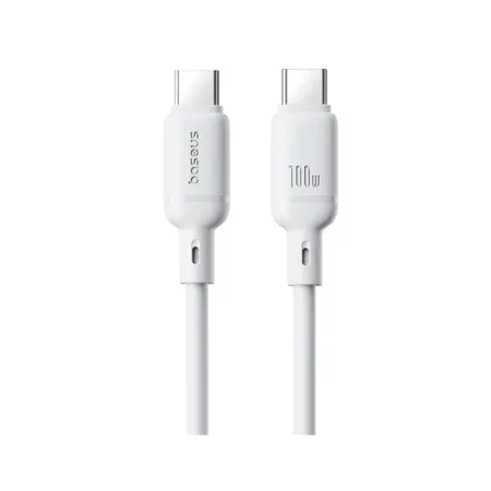 Интерфейсный кабель Baseus Silky Type-C to Type-C 100W 1m White(P10377704213-00)