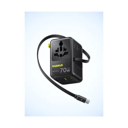 Адаптер питания Baseus EnerCore CG11 Universal Travel Adapter 70W 2AC+2U+2C Cosmic Black