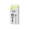 Интерфейсный кабель Baseus StarSpeed 1-for-3 USB to M+L+C 3.5A 1.2m Black (CAXS000001)
