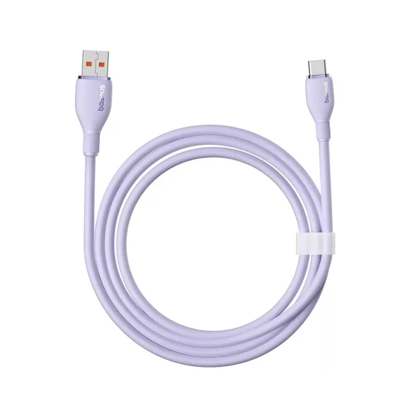 Интерфейсный кабель Baseus Pudding Series USB to Type-C 100W 1.2m Purple (P10355703511-B1)