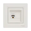 Розетка компьютерная SE EPH4300123 Asfora RJ45 кат. 5e в сборе кремовый