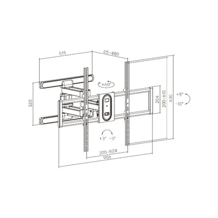 Кронштейн XG FMW-50100 для ТВ и мониторов 50″- 100″