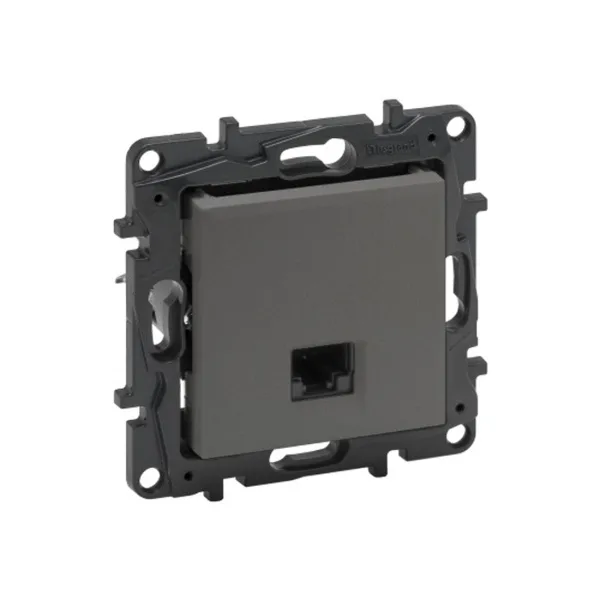 Информационная розетка одинарная Niloe Step RJ45 Кат.6 UTP Алюминий