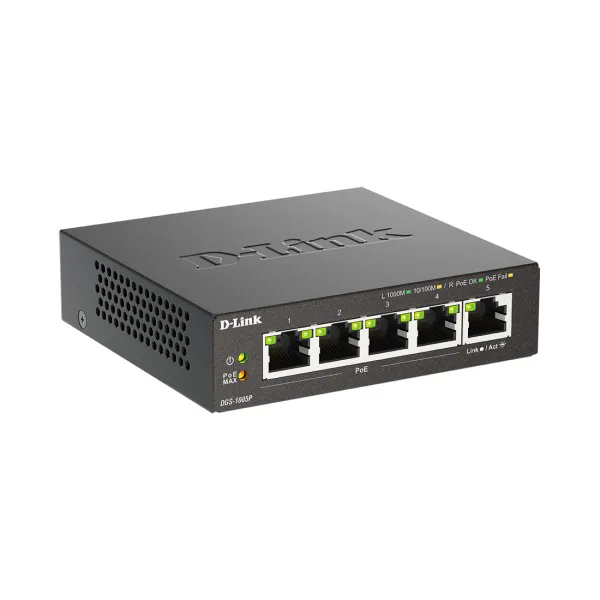 Коммутатор D-Link DGS-1005P/B3A