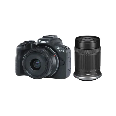 Цифровой фотоаппарат CANON EOS R50 + RF-S 18-45 mm IS STM + RF-S 55-210 mm IS STM Black