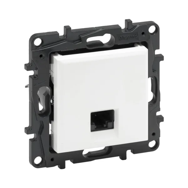 Информационная розетка одинарная Niloe Step RJ45 Кат.5e UTP Белый new
