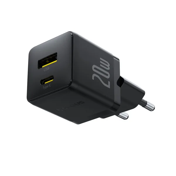 Адаптер питания Baseus Palm C+U 20W Black (P10111608113-00)