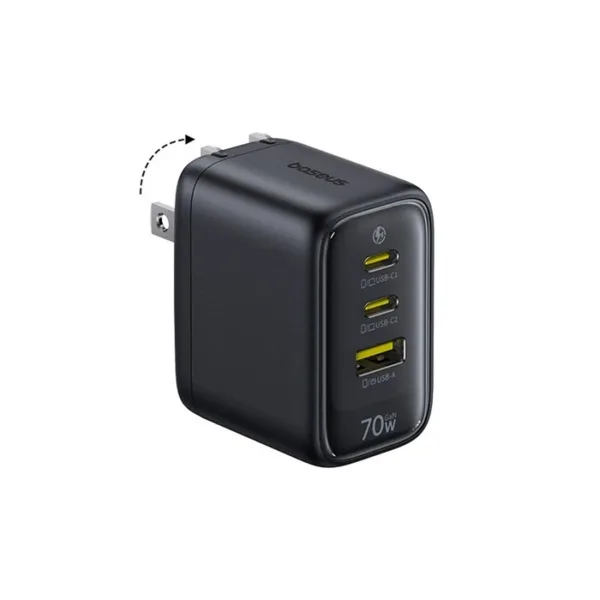 Адаптер питания Baseus EnerFill FE22 Fast Charger 2C+U 70W EU Cosmic Black