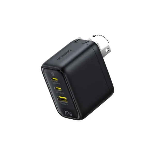 Адаптер питания Baseus EnerFill FE22 Fast Charger 2C+U 70W EU Cosmic Black