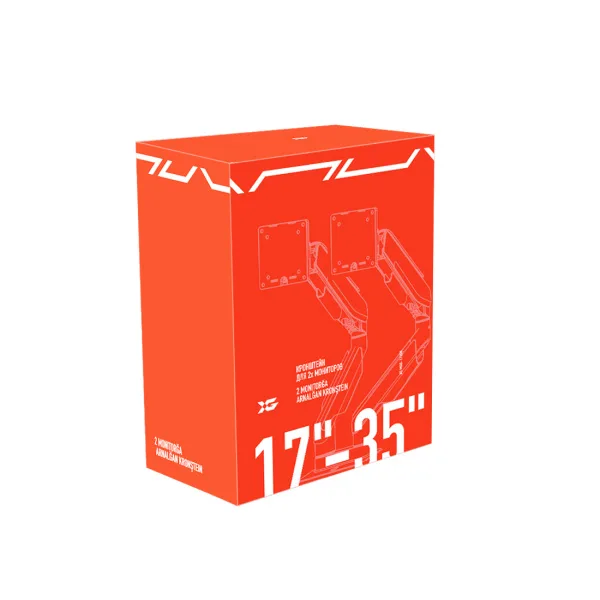 Настольный кронштейн с газлифтом XG MGG-1735D grey для 2-х мониторов (17″-35″) Серый