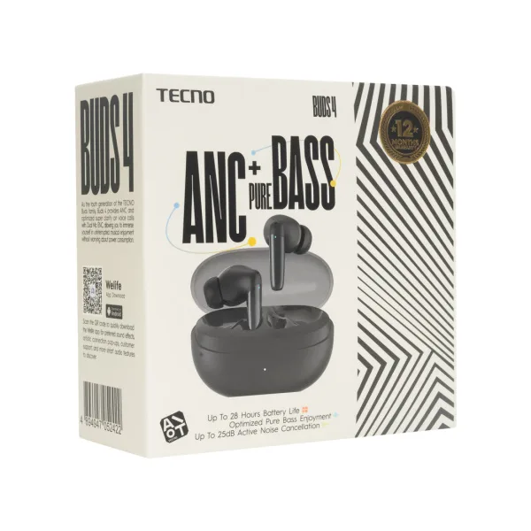 Наушники TECNO Buds 4 BD04 Black