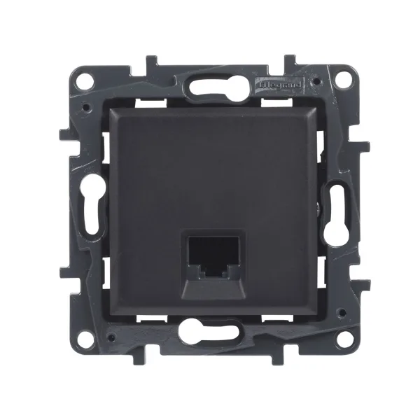 Информационная розетка одинарная Niloe Step RJ45 Кат.6 UTP Чёрный