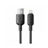 Интерфейсный кабель Baseus Silky USB to iP 2.4A 1m Black (P10377702113-00)