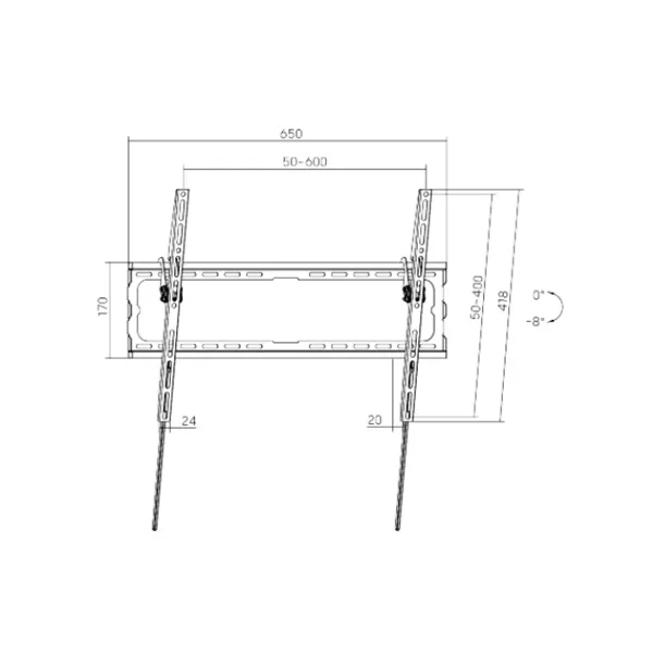 Кронштейн XG WB-3786T для ТВ и мониторов 37″-86″