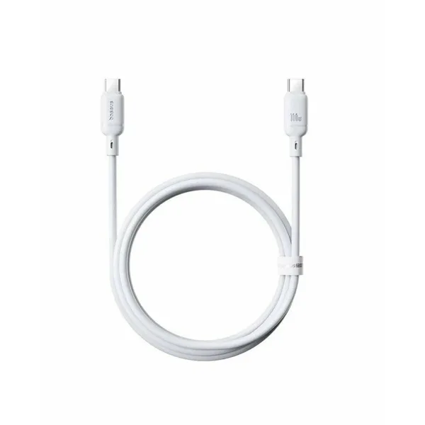 Интерфейсный кабель Baseus Silky Type-C to Type-C 100W 2m White (P10377704213-01)