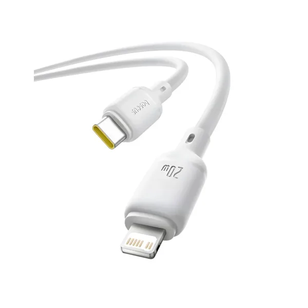Интерфейсный кабель Baseus Silky Type-C to iP 20W 2m White (P10377700213-01)