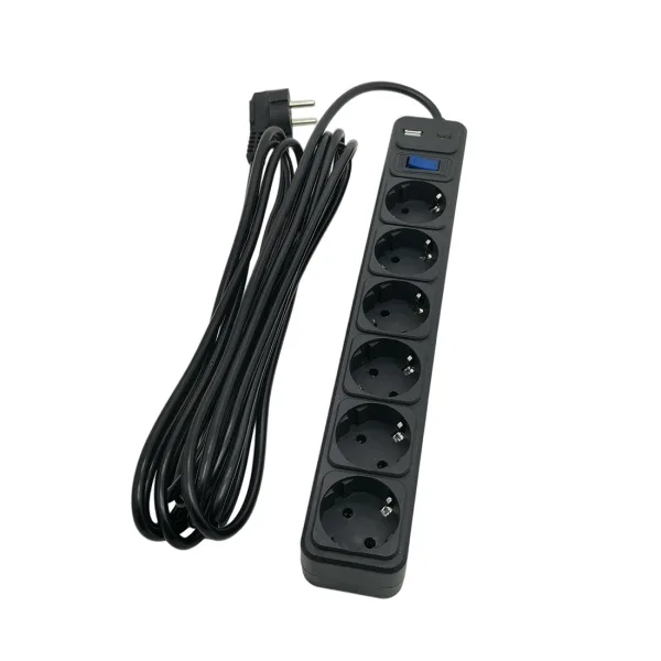 Сетевой фильтр SVC ZC6S-50M-USB/TypeC 5 м. 220 В