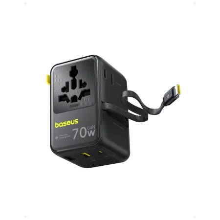 Адаптер питания Baseus EnerCore CG11 Universal Travel Adapter 70W 2AC+2U+2C Cosmic Black