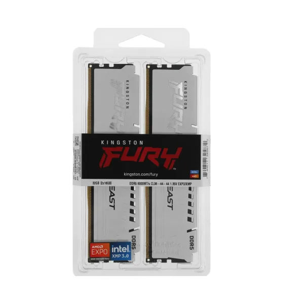 Комплект модулей памяти Kingston FURY Beast KF560C36BWE2K2-32 DDR5 32GB (Kit 2x16GB) 6000MHz