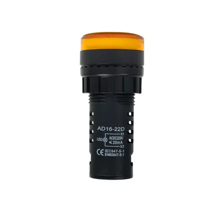 Лампа светодиодная универсальная Deluxe AD16-22D 220V AC/DC (желтая)