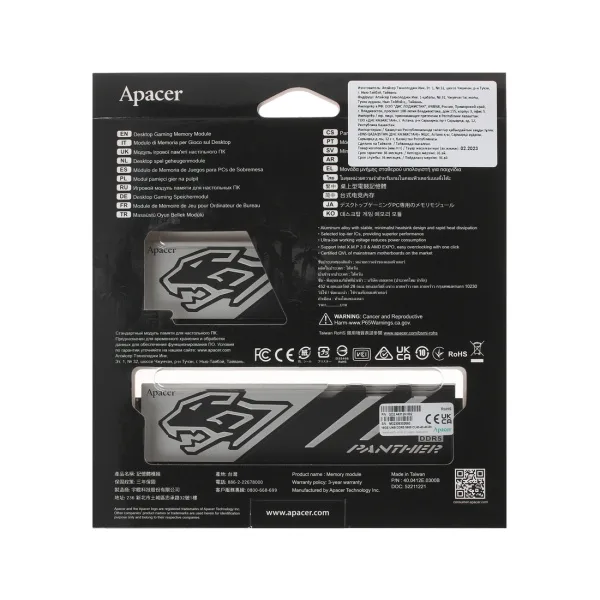 Комплект модулей памяти Apacer Panther AH5U32G56C5227BAA-2 32GB (Kit 2x16GB) 5600MHz