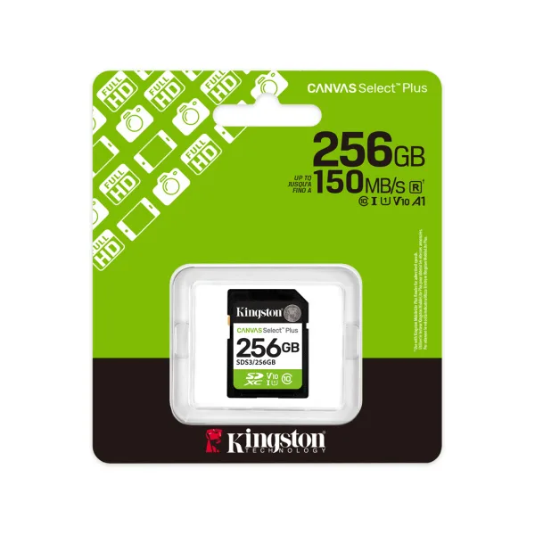 Карта памяти Kingston SDS3/256GB Canvas Select Plus C10 UHS-I U1 V10 256GB