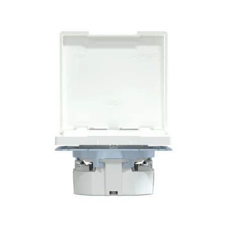 Розетка MERTEN MTN2314-6035 D-Life 16А с з/к с крышкой IP44 белый лотос