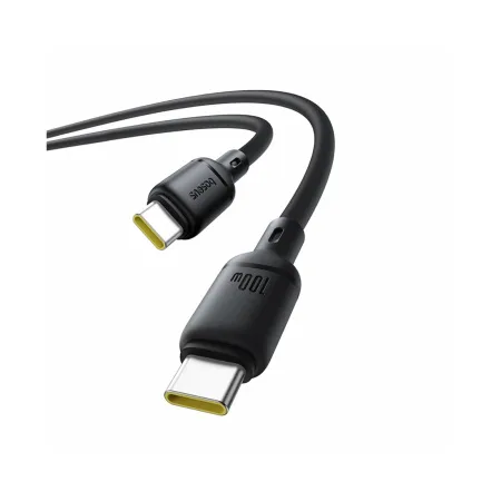 Интерфейсный кабель Baseus Silky Type-C to Type-C 100W 2m Black (P10377704113-01)