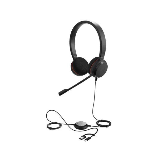 Гарнитура Jabra EVOLVE 20 Stereo MS USB C/A adapter