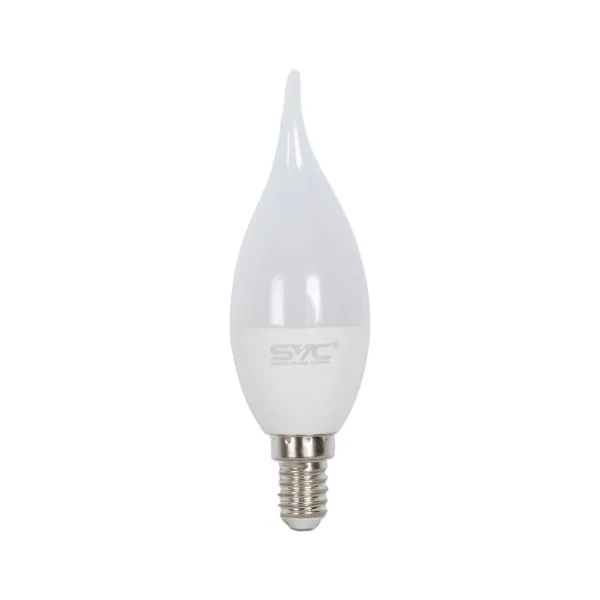 Лампа светодиодная SVC LED CB35-7W-E14-3000K Свеча на ветру Тёплый