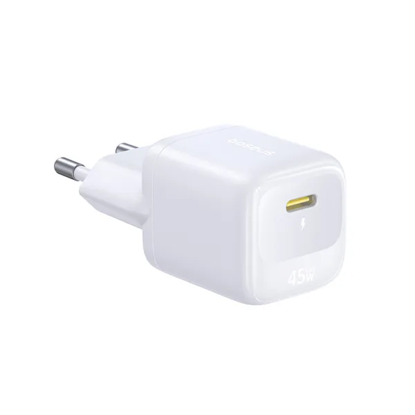 Адаптер питания Baseus FN22 1C 45W EU Moon White (E0123301)