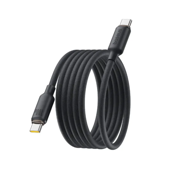 Интерфейсный кабель Baseus Foamed Silicone Pro Magnetic USB-C to USB-C 100W Black 1m (E0426D00)