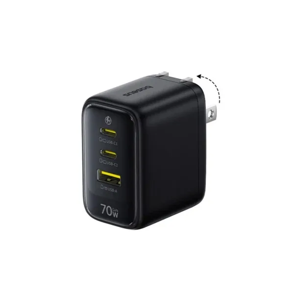 Адаптер питания Baseus EnerFill FE22 Fast Charger 2C+U 70W EU Cosmic Black
